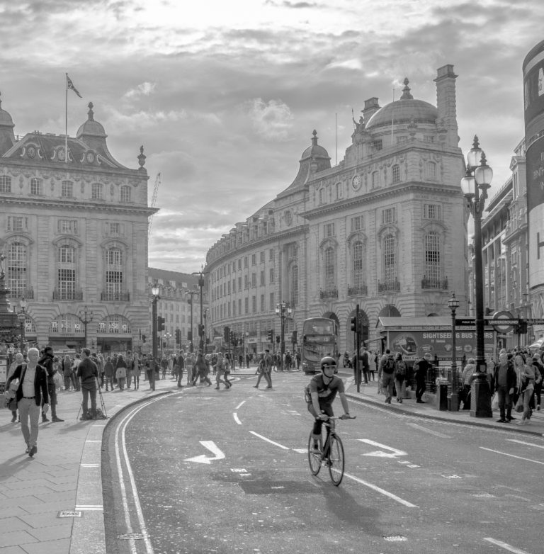 Bicycler on Coventry Street