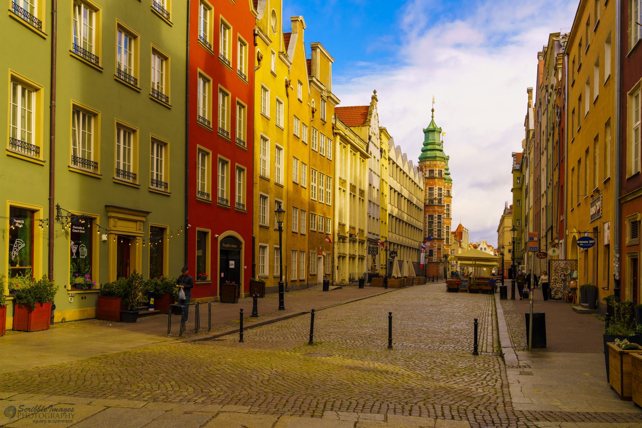 "Sparse Travelers on Tkacka Street"